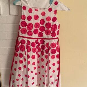 Florence Eiseman White and pink polka dot dress